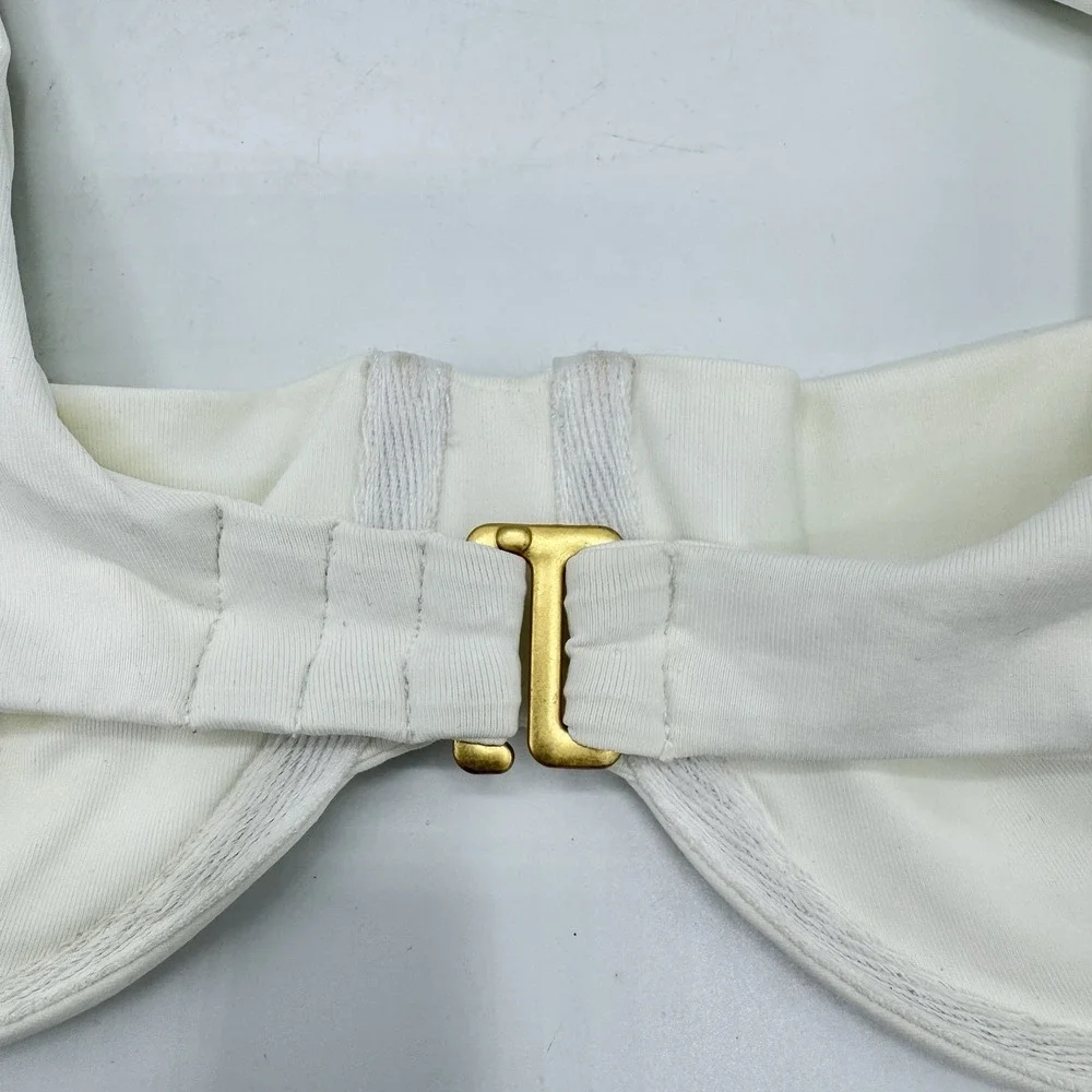 L*Space Tori Bikini Top White XS NWT LSTRT21 Halter Swim $114
